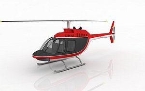 3d model helicopter bell 206