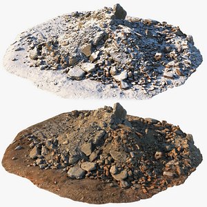 Pile of ruins 01 summer and winter versions 3D model