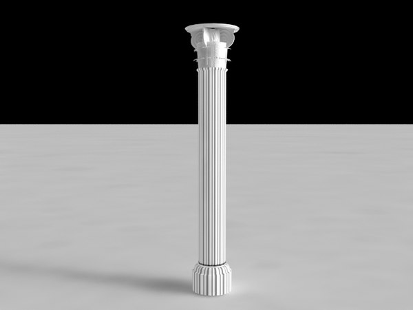 modelo 3d Pilar Low Poly - Modelo de elemento arquitectónico 3d de alta ...