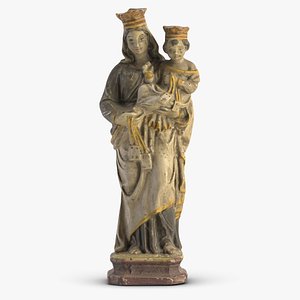 Santa Maria With Jesus Baby 2 3D model