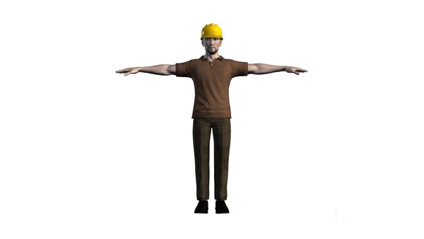 Engineer man with hat 3D 모델 - TurboSquid 1901747