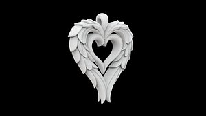 3D model Angel Wings Pendant 3D Print Model