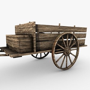 3d model old cart