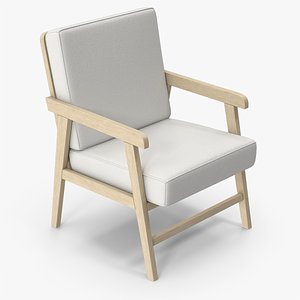 Wooden Armchair 3D model