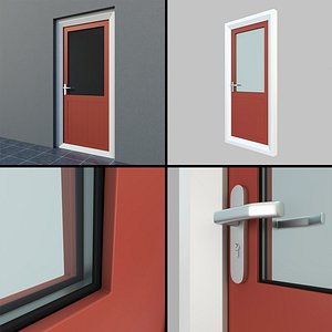 single exterior door settings 3d model