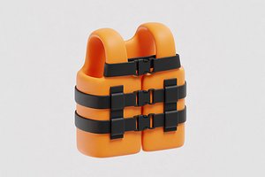 Cartoon Life Vest 3d model 3D model