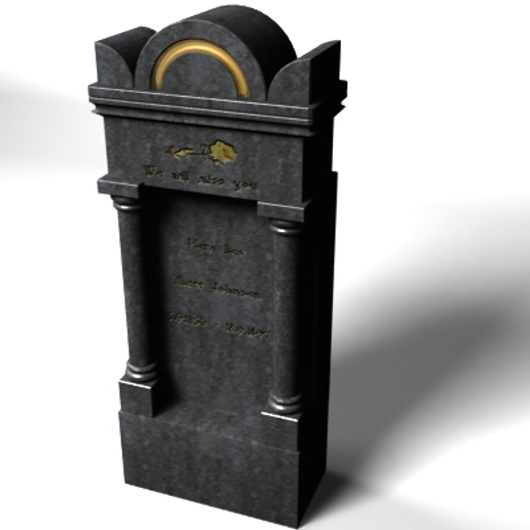 3d Gravestone Stone Model