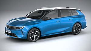 3D model Vauxhall Astra Sports Tourer Basic 2022