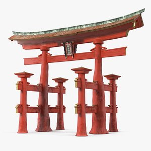 torii gate itsukushima shrine 3D model