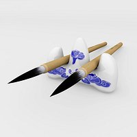Chinese Calligraphy Brush Pen with Holder