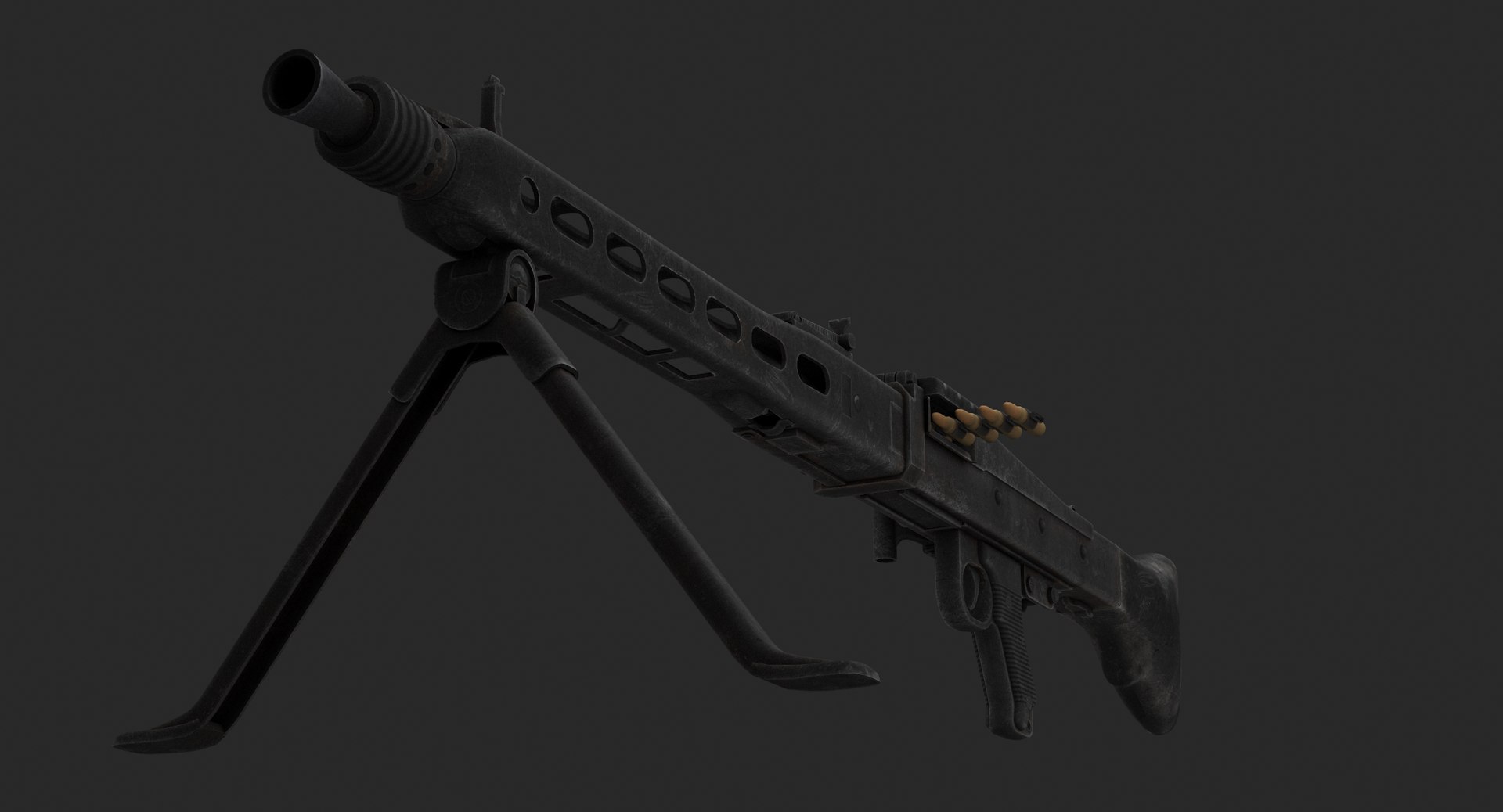 Rheinmetall Mg 3 Machine Gun Model - TurboSquid 1383555