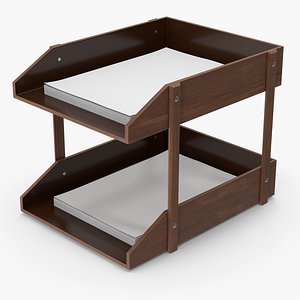 3D Office File Holder With Documents