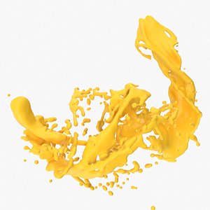 Yellow Splash 03 3D model