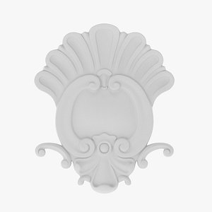 3D Cartouche Ornament 017 model