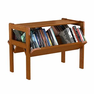 3D book shelf bookshelf jacques model