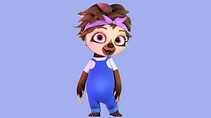 The sloth girl 3D model