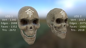 Human skull LODs