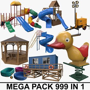 PBR Outdoor Park Beach Playground - Mega Pack