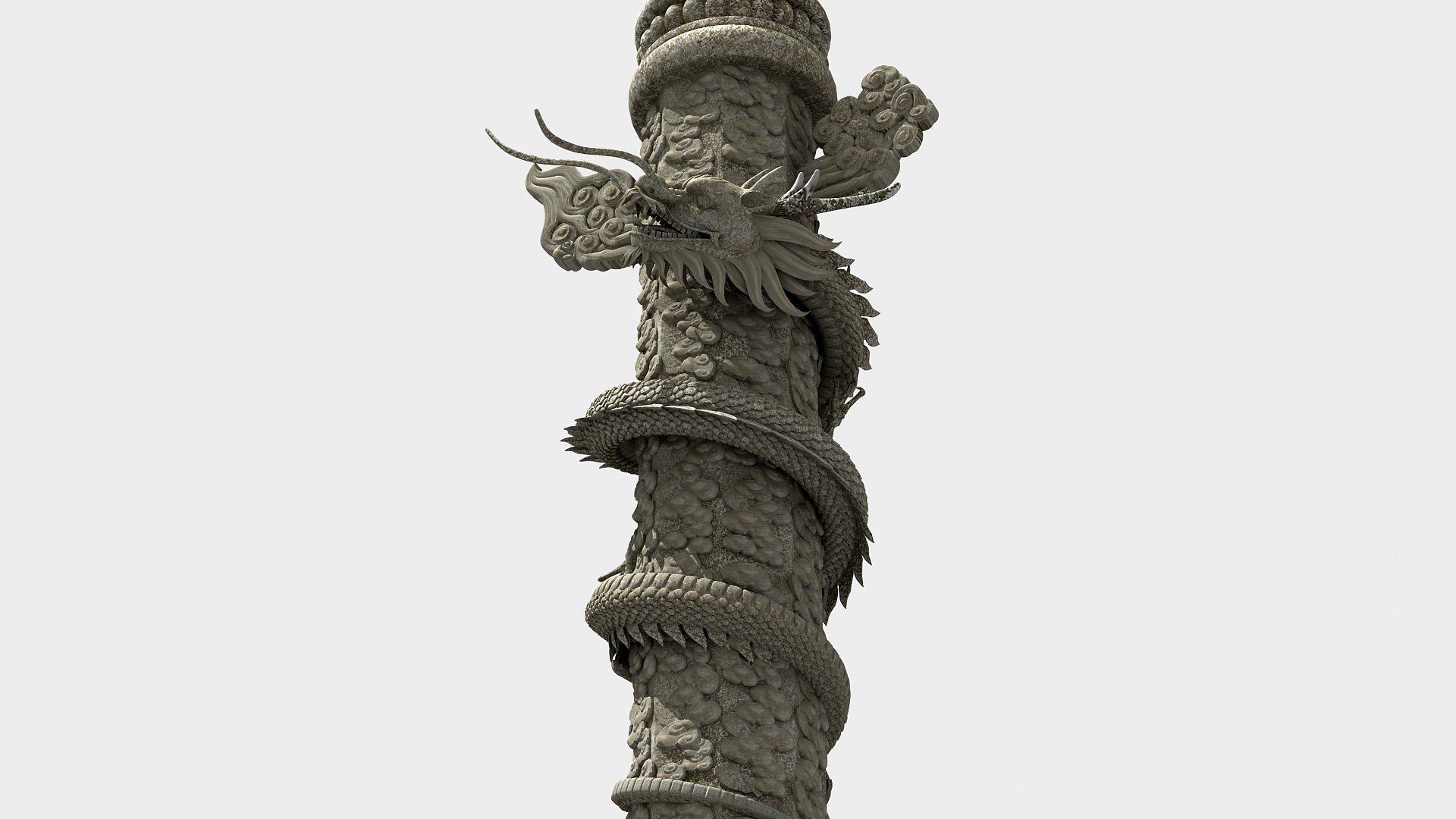 Asian Chinese Dragon Pillar 02 3D Model - TurboSquid 1809916