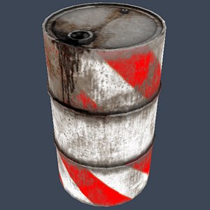 red gallon drum 3d 3ds