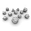 polyhedral dice set - 3d model