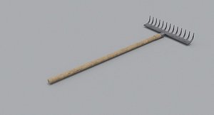 Rake PBR 3D model