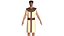 Homem africano vestido com traje tribal