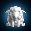 Cute Sheep Figure 3D Print Model