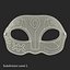 Masquerade Mask Red 3D Model