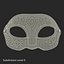 Masquerade Mask Red 3D Model