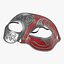Masquerade Mask Red 3D Model