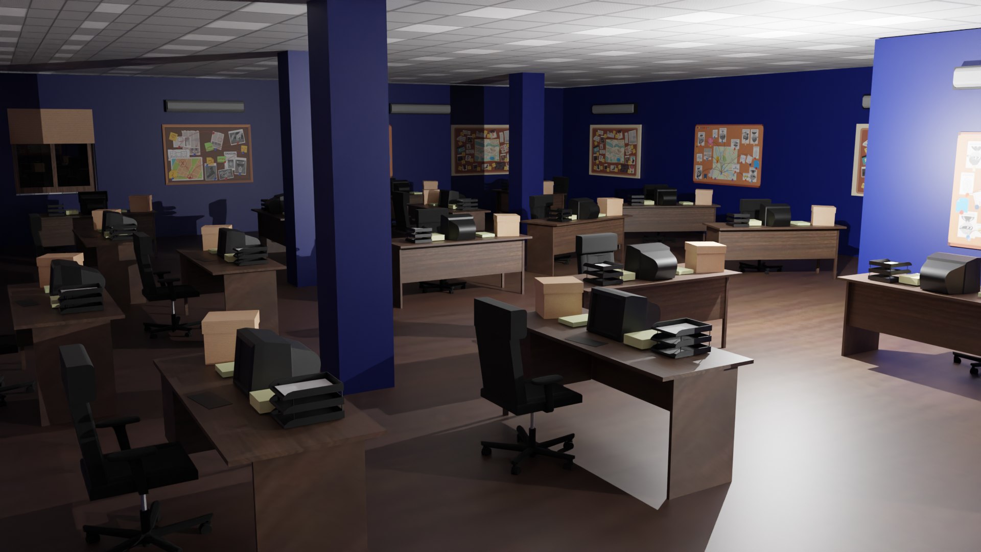 3D Model Police Station Interior - TurboSquid 2140750