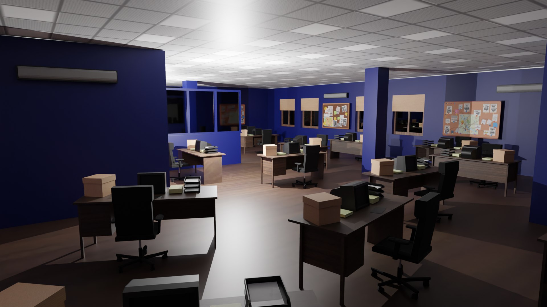 3D Model Police Station Interior - TurboSquid 2140750