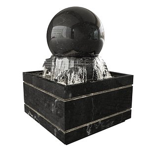 Floating Ball Fountain 3D model