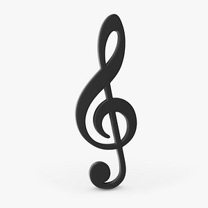 3D Treble Clef model