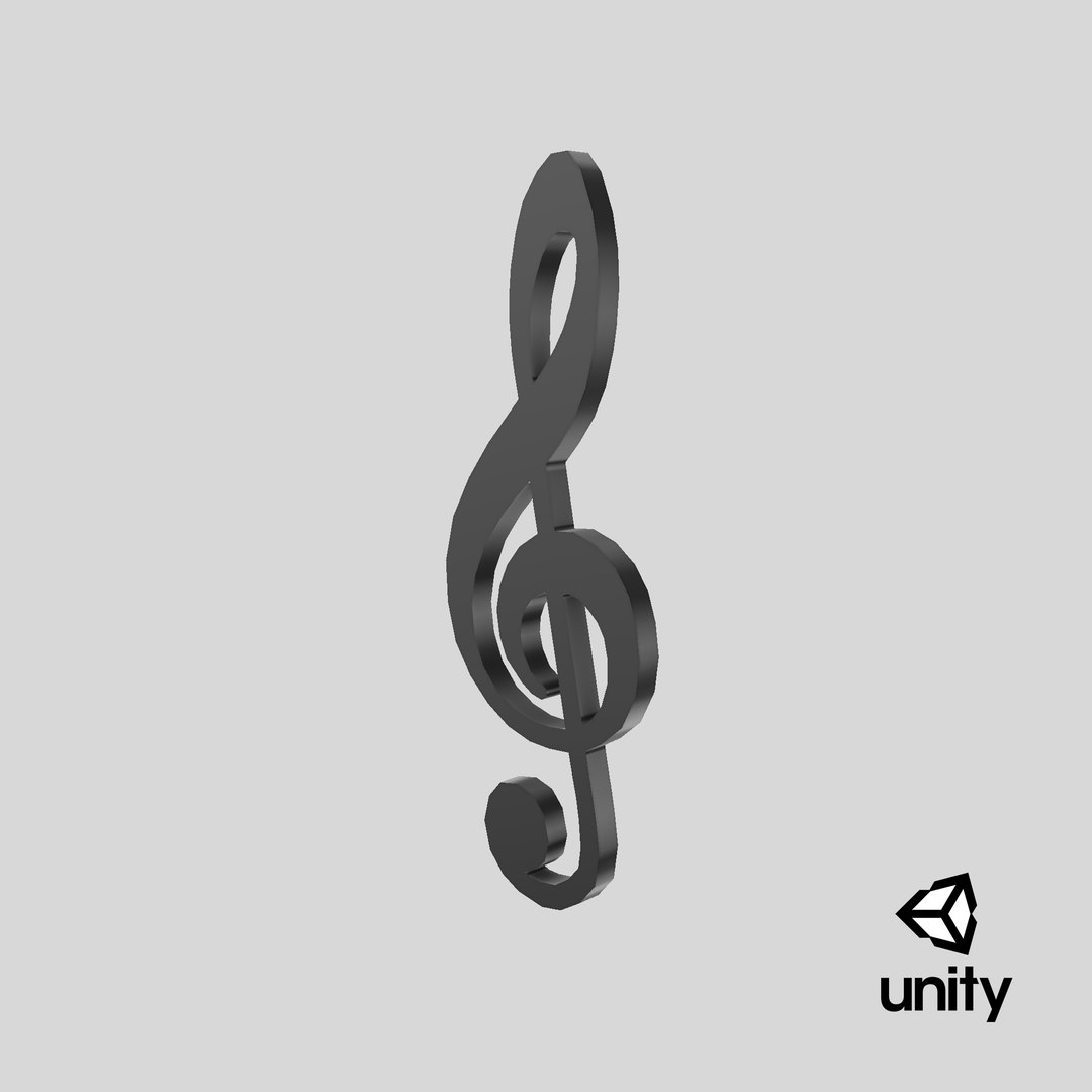 3D Treble Clef Model - TurboSquid 2133934