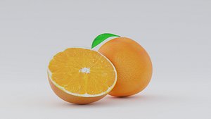 Realistic Low-poly Orange