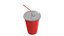 Tasse de soda rouge sec