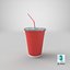 Tasse de soda rouge sec