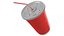 Tasse de soda rouge sec