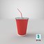 Tasse de soda rouge sec