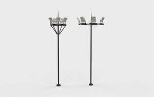 3D LED street lights 02 3D model