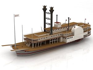 1/56 Paddle Wheel Steamer Steamboat Ship 18" 3D Puzzle Cardboard Model kit New 
