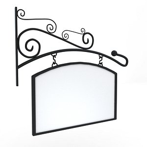 3D hanging sign model