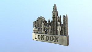 3D city london england magnet