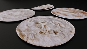 3D model Lebanese Arabic Bread