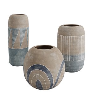 Reactive Glaze Ocean Ceramic Vases