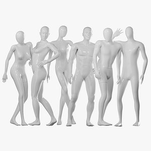 Rigged Sport Detailed and Simple Mannequins