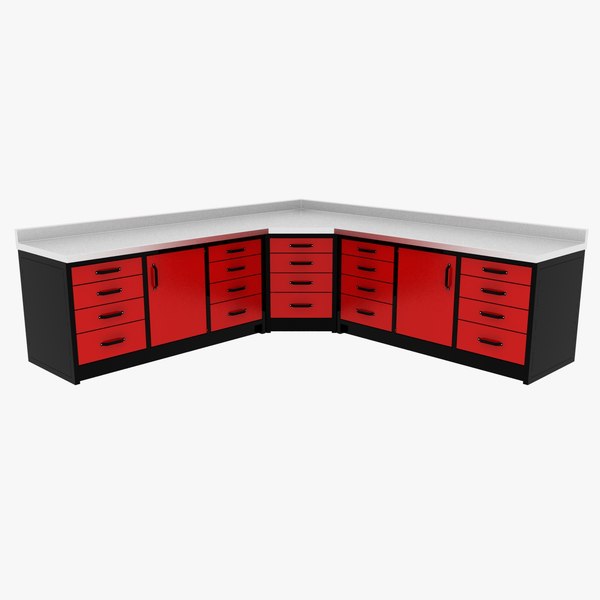 corner workbench unit 3d max