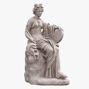 3D Muse Comedy Thalia Statue